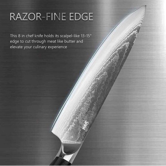 Chef Knife: 8” Japanese Cooking Knife Ultra Sharp 67-Layer High Carbon Stainless - Picture 5 of 7